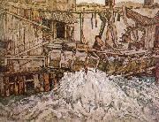 Egon Schiele The Mill France oil painting reproduction